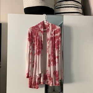Tie dye pink cardigan